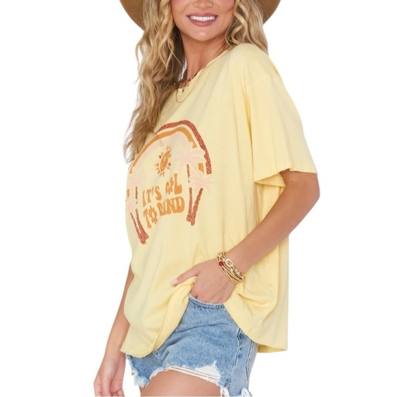 🌻Show Me Your Mumu Vinny "It's Cool To Be Kind" Graphic Oversized Tee Size S - Picture 5 of 10